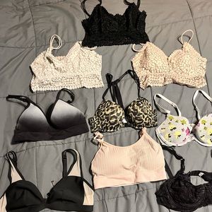 BRA/BRALETTE LOT-Sizes 32/A-B (fits more like an A in most) VICTORIA’s SECRET